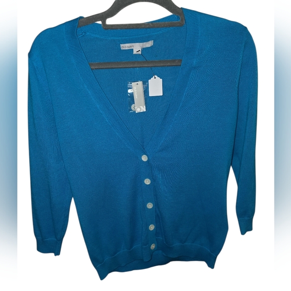 Nwt Old Navy Women's Blue Cardigan Sweater - Picture 1 of 1